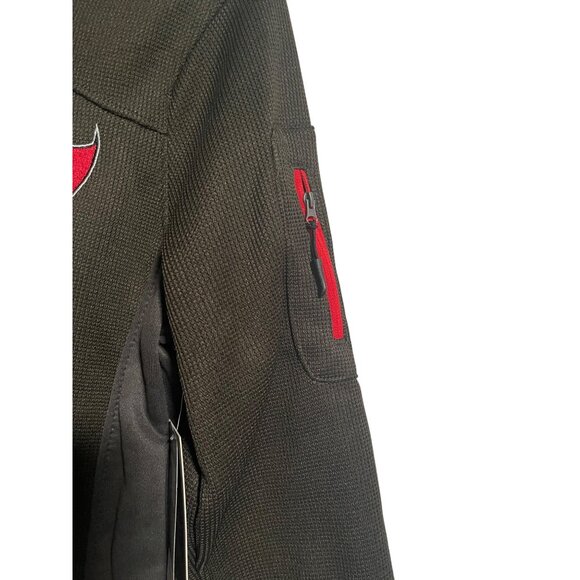 Tampa Bay Buccaneers NFL Team Apparel 1/4 Zip Pullover Mens S Pewter Waffle Knit - Picture 4 of 12